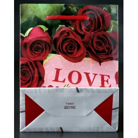 Маленький подарочный пакет "Love" - 15 х 12 см.